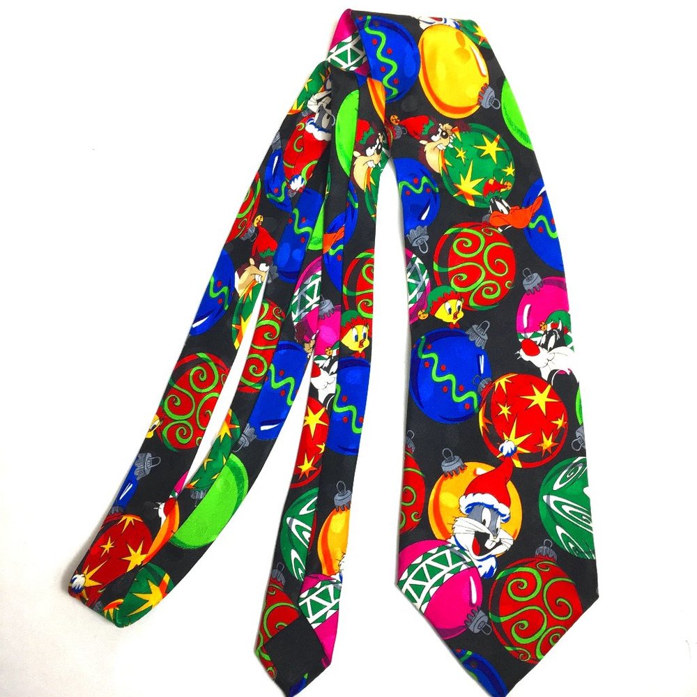 ‘93 Looney Tunes Silk Neck Tie Vtg